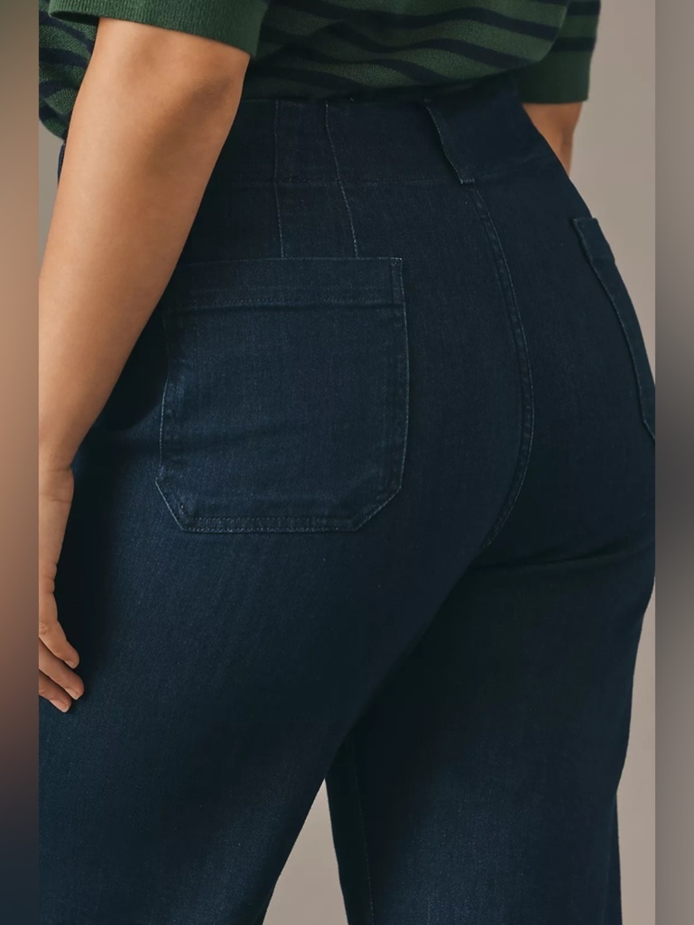 NWT ANTHROPOLOGIE The Colette Crop High Rise Wide Leg Jeans by Maeve 26W - Picture 9 of 16